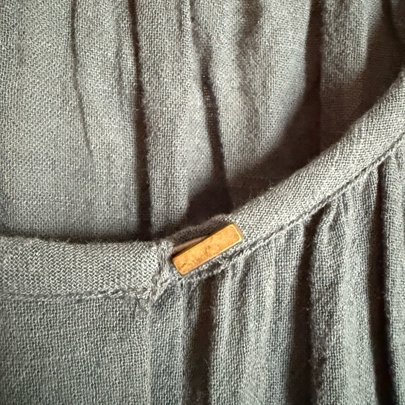 Lilla P Cotton Blue Button-Down Dress sz M Classic Scandi Girl Lagom Normcore - Picture 4 of 8